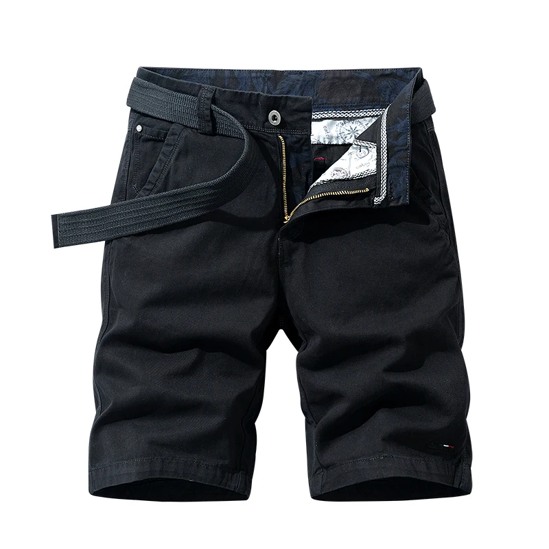 Loose Cropped Pants Men's Summer New Belt Mountaineering Workwear Shorts Casual Versatile Youth Straight Sports Pirate Shorts