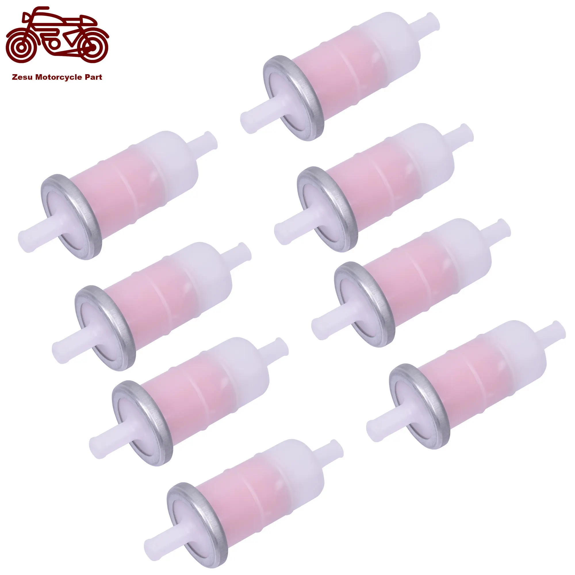 

8pc 98x38mm 8mm Motor Bike Petrol Gas Gasoline Liquid Oil Cup Fuel Filter 250cc to 600cc Motorbike