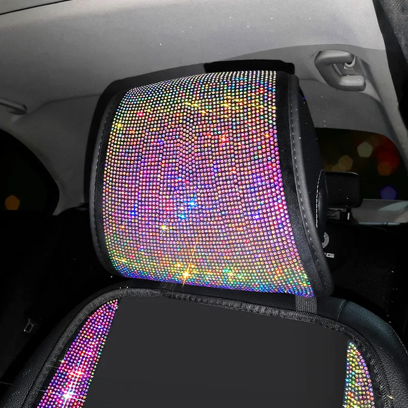 1PC Bling Auto Sitzbezüge Universal Fit Auto Kopf Pad Diamant Strass Auto  Innen Sitz Kopfstütze Kissen Zubehör Frauen - AliExpress