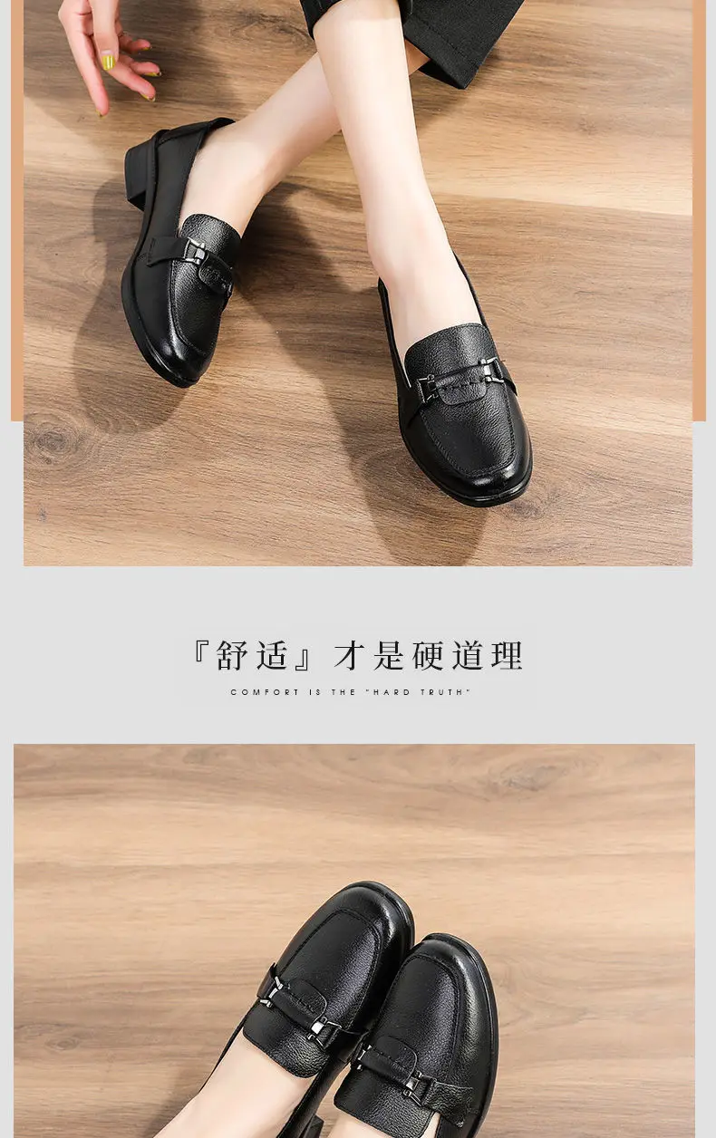 Women Vulcanize Shoes Ladies Vintage Leisure Footwear Ladies Shoes Round Head Solid Color Soft Sole Leather Stitching Durable