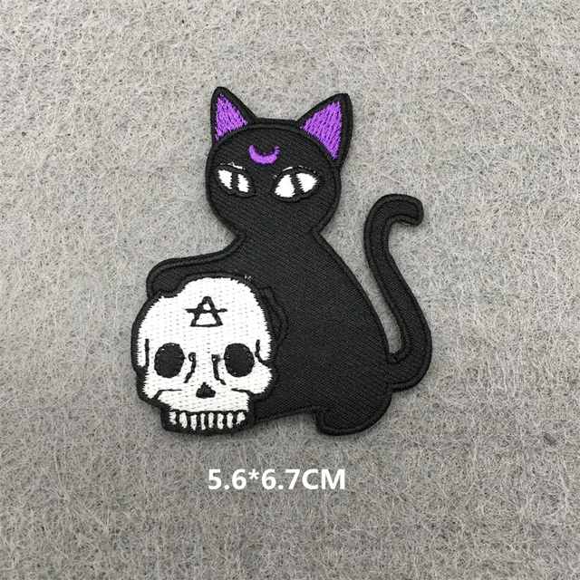 Goth Patches DIY Funny Patch Ironing Applications Cartoon and Punk  Embroidery Patch Clothing Stickers Stripe for Jacket