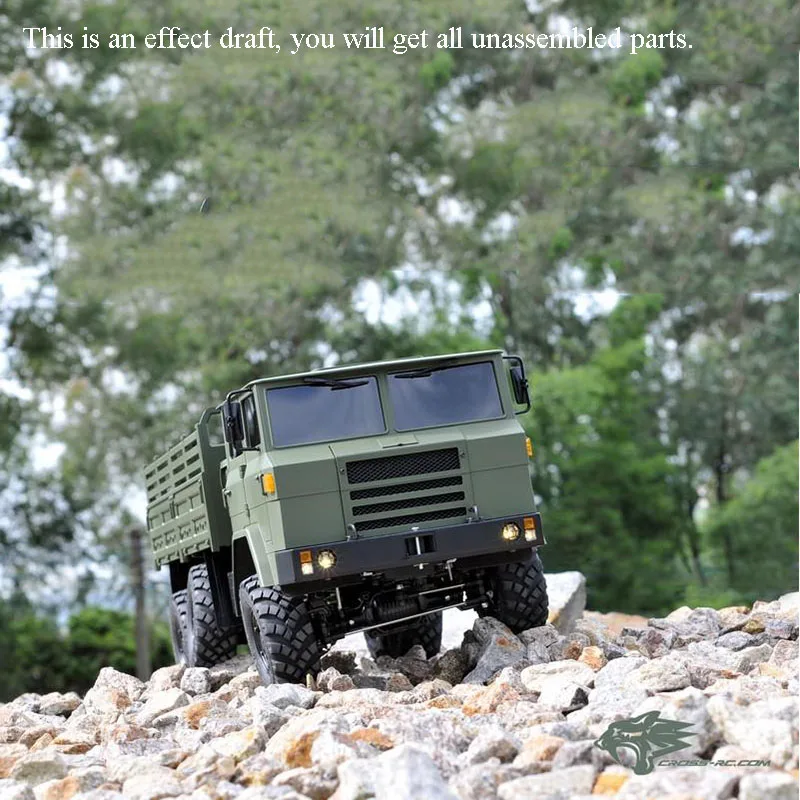 CROSRC XC6-F Upgraded Ver 1/12 Military Truck Off Road Car 6*6 KIT Motor Light Sound RC Toys Gifts TH10487 2