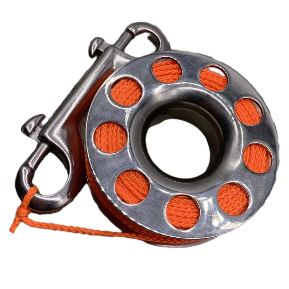 

Practical Brand New Scuba Diving Reel Finger Line Spool Compact Exquisite Guide Lightweight Study With Snap Clip