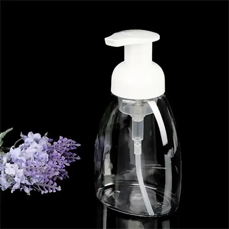 300ML Foam Bottle Transparent Mousse Bubble Bottle PET Plastic Hand Washing Liquid Bottles Facial Cleanser Soap Liquid Bottles