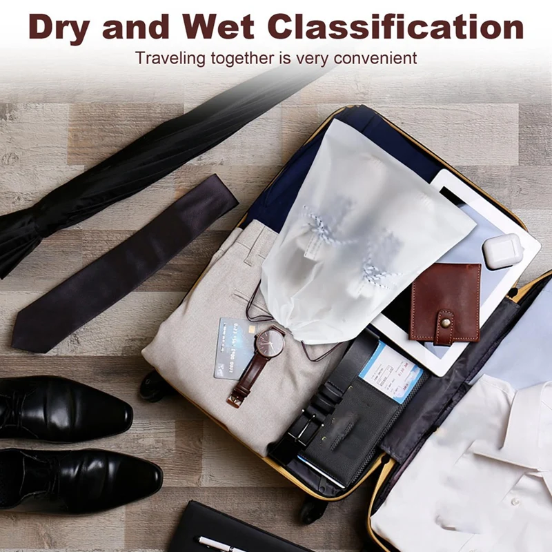 

30 Pcs Shoe Bags Travel Item Storage Bag Big Storage Bag For Travel, Transparent Drawstring Shoe Bag