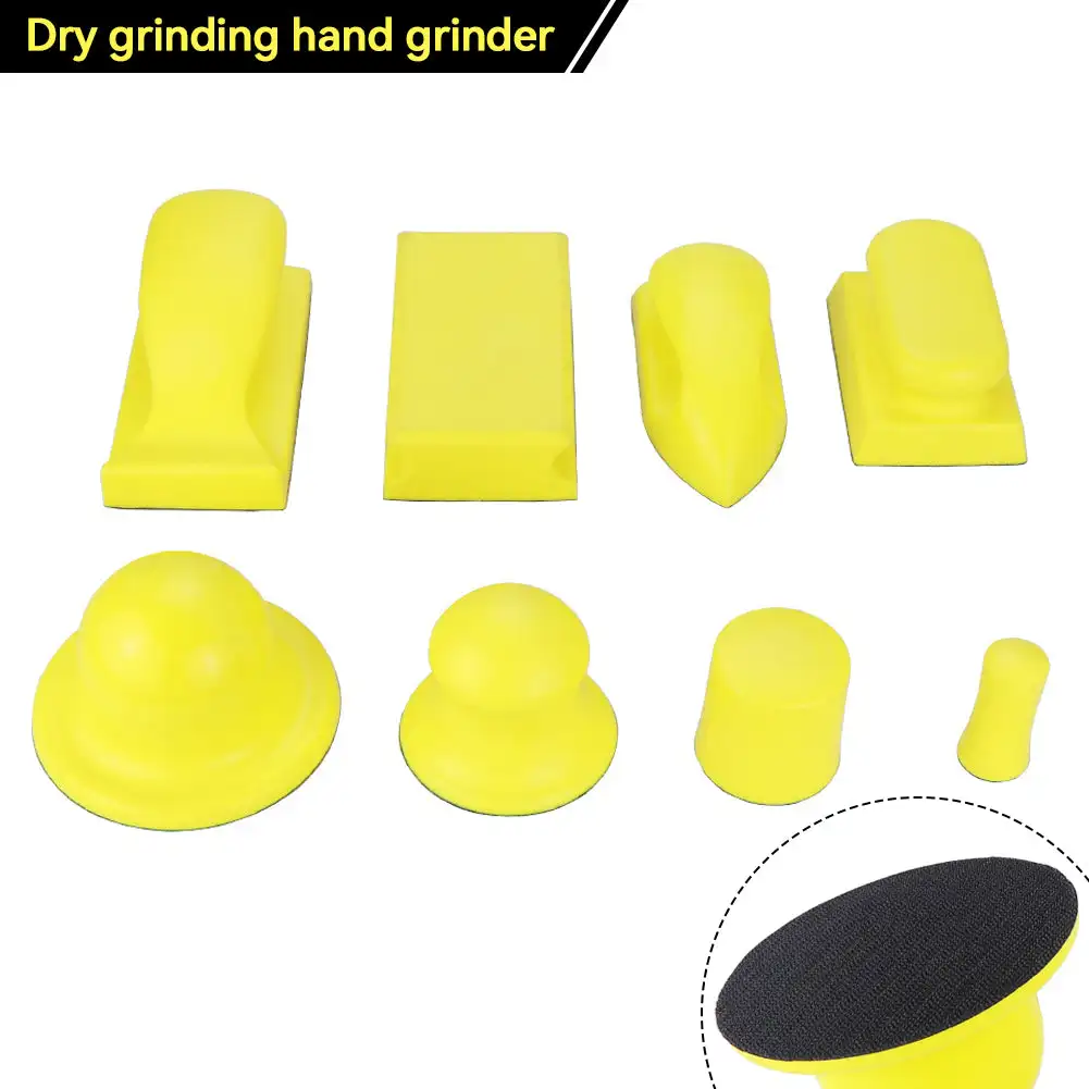 Hand Sanding Disc Holder Sand Paper Backing Polishing Pad Grinding Block PU Foam Sanding Disc For Auto Body and Automotive Use sanding discs sandpaper set polish sand paper sandpaper tools sander pads