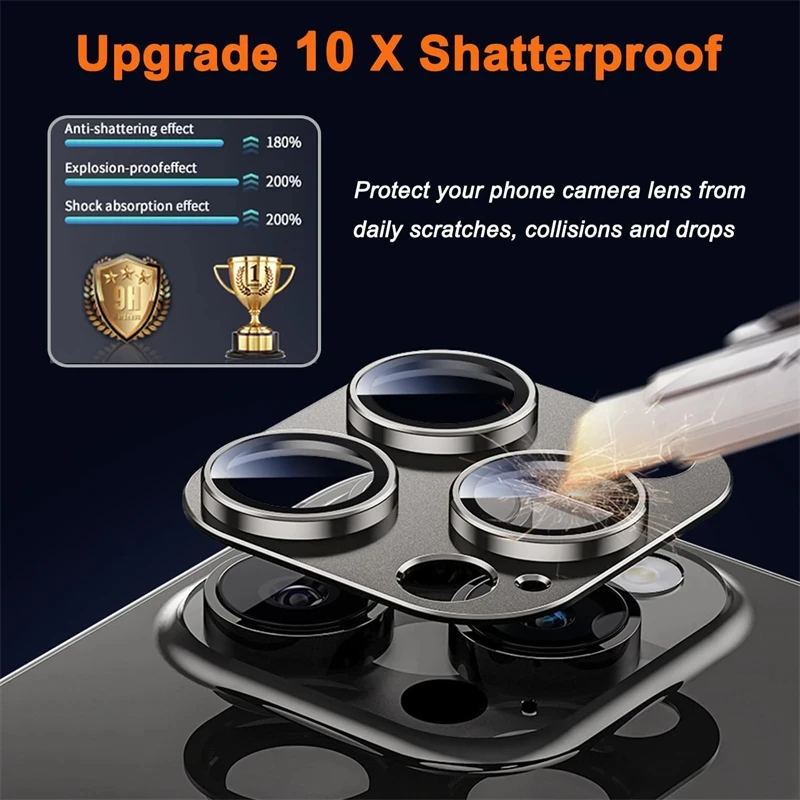 Premium Metal Camera Lens Protector with Ultra High Definition Glass