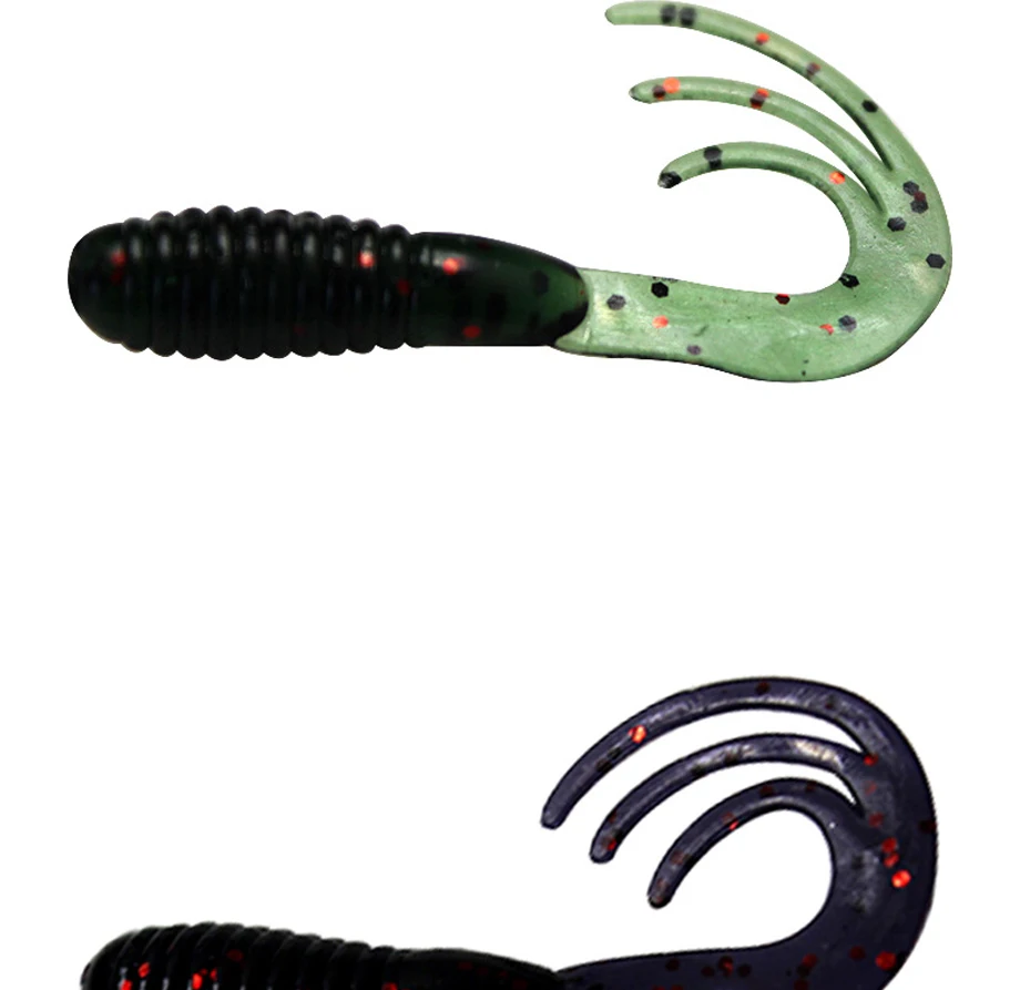 20 stücke Angeln Lockt 40mm/50mm/65mm 0,7g/1,6g/2,8g Wobbler karpfen Angeln Weichen Köder Swimbait Schwanz Grub Lockt Silikon Künstliche – Detail 7