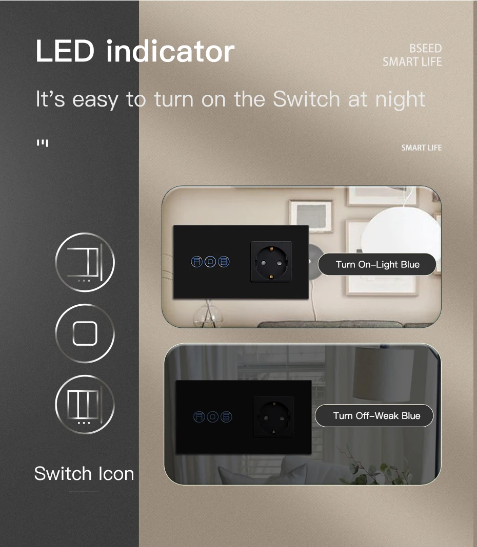 EU smart switch with USB charger support