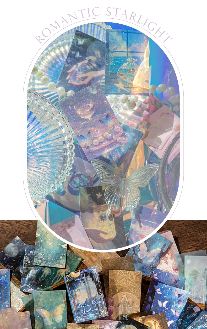 100 Stück Retro-Material, Papier, Fantasy-Museum, Scrapbooking, DIY, Dekorieren, Journaling, Vintage-Briefpapier, ästhetisches Manuskript – Detail 12