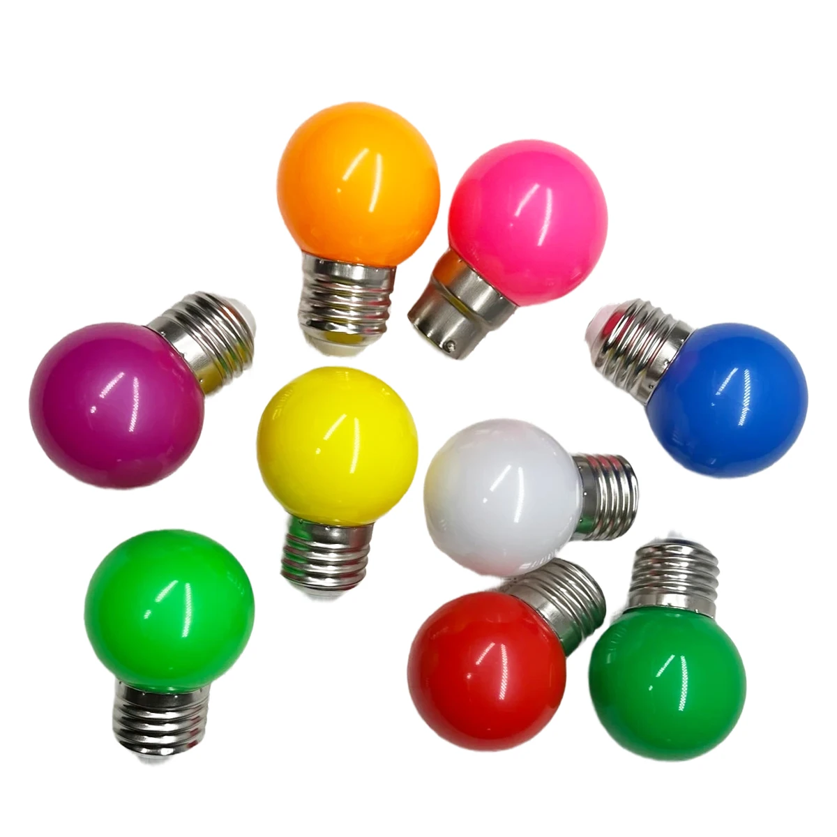 Led Bulb Lamp Bomlillas E27 B22 Colorful Led Light Lampada Ampoule 2W AC 110V 220V G45 Globe Bulbs Home Decoration led light led lamp