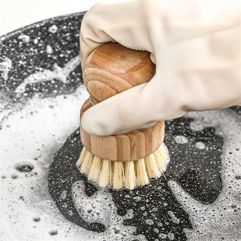 

Wooden Handle Does Not Hurt Hands, POTS, Cooktops, Dish Brushes, Multi-functional Kitchen Supplies Decontamination Cleaning Tool