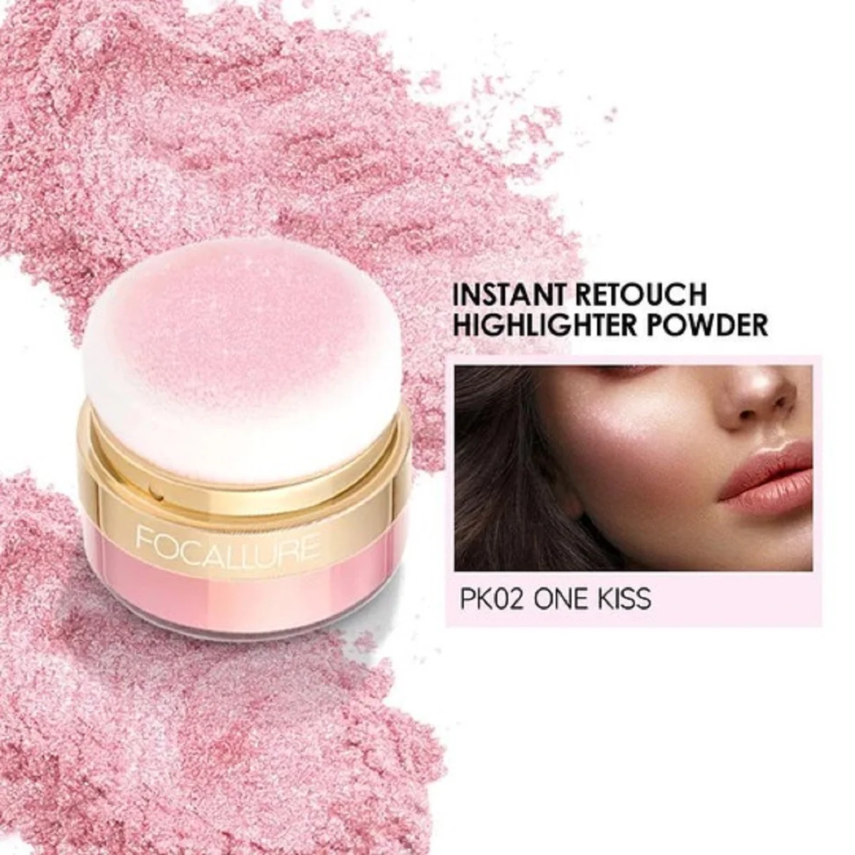 FOCALLURE Diamond Body Glitter Highlighter Powder Shimmer Bronzer Face Contour Sparkle Blusher Loose Powder Makeup Cosmetics 5