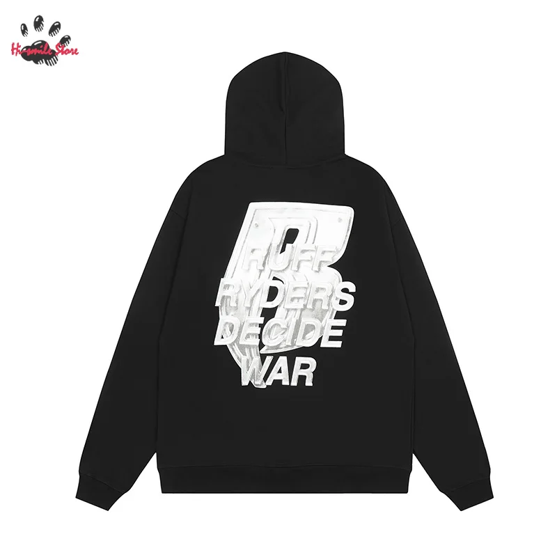 

2024fw Good Quality WHO DECIDES WAR Hoodies Men Woman Black Vintage Casual Couple Sweatshirts Hooded Pullovers