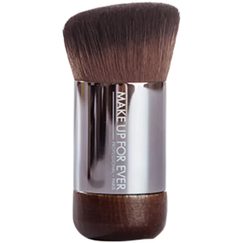 

MUF 112/124 Makeup Brushes KABUKI Foundation Loose Powder Contour Brush Natural Wood Buffing Beauty Makeup Tool brocha maquiagem