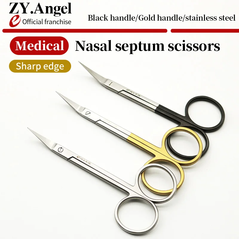 Medical Surgical Scissors 45 ° Wa Mouth Scissors Stainless Steel Surgical Instruments Bird Mouth Scissors Nasal Septum Scissors
