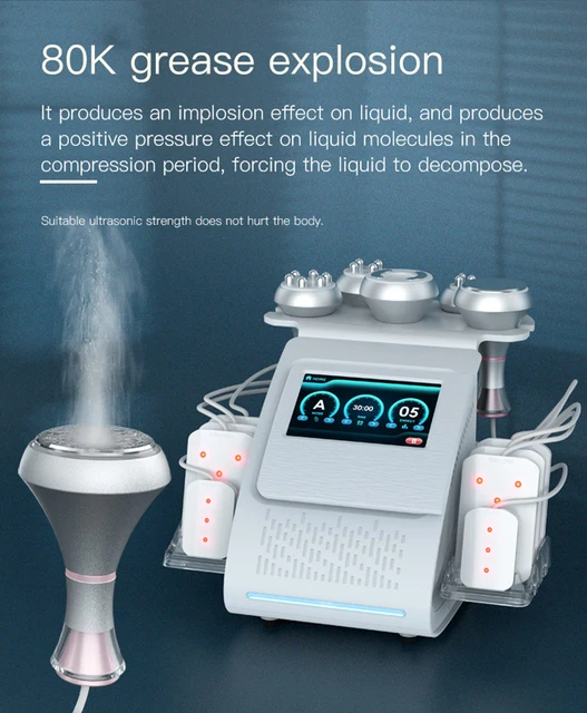 The Latest 6 in 1 80K Ultrasonic Cavitation Machine Professional 