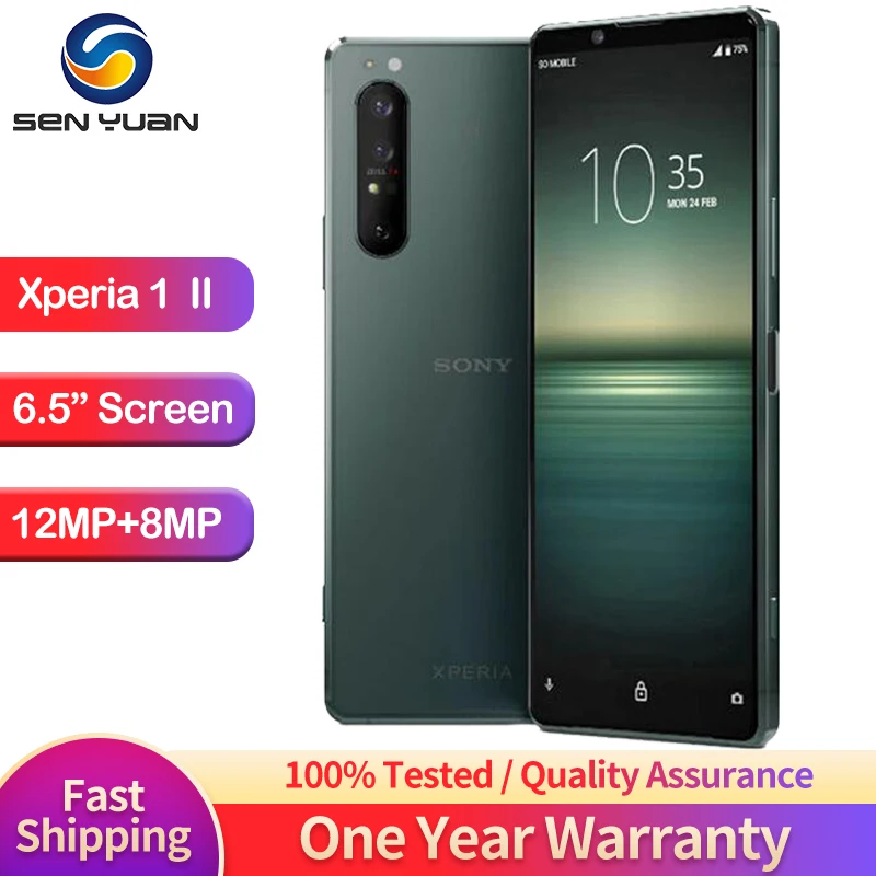 

Sony Xperia 1 II 1ii 5G 6.5" 8GB RAM 128GB /256G ROM Snapdragon 865 Octa Core NFC Original Unlocked Smartphone