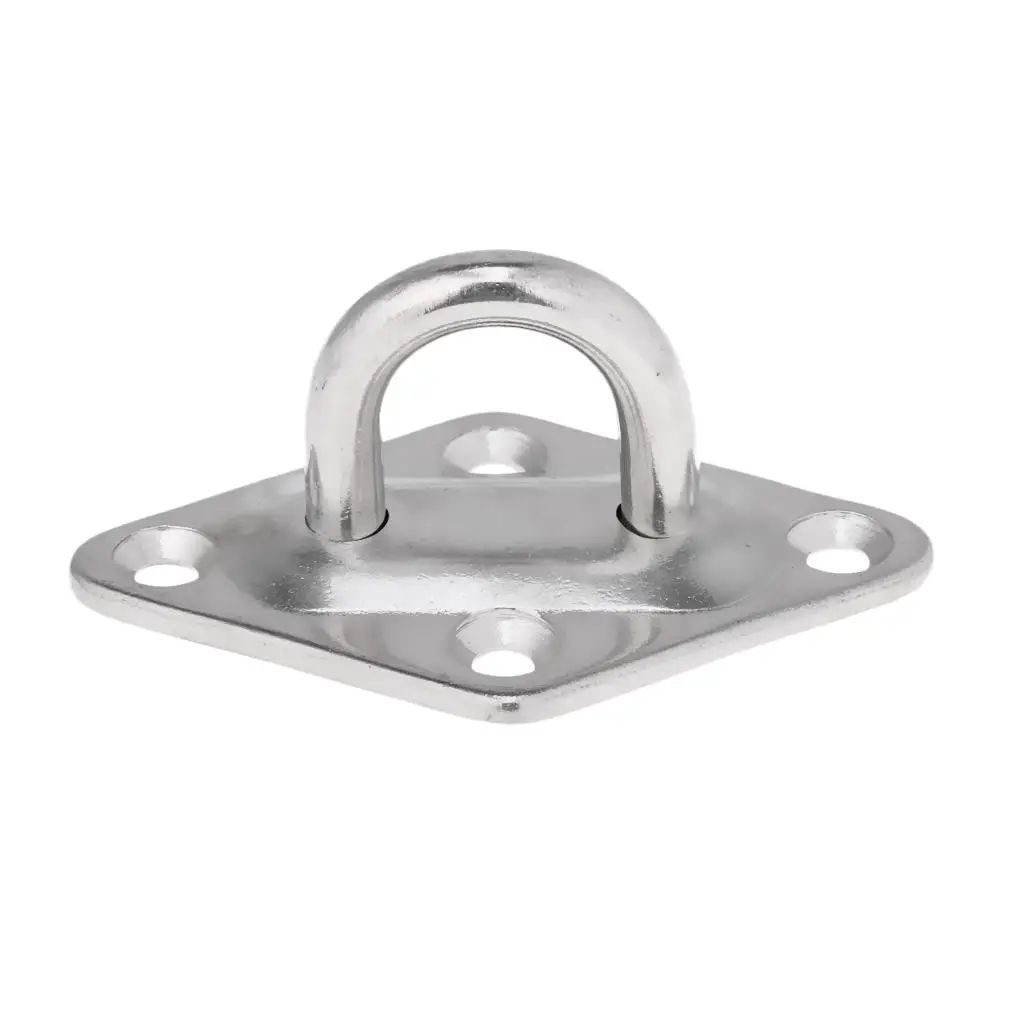 

Stainless Steel Marine Boat Hardware Heavy Duty Diamond Pad Eye with Loop