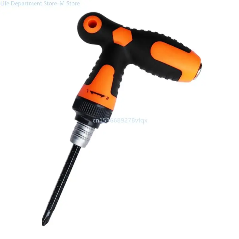 

Screwdriver Alloy Steel Multifunctional T Handle Ratchet Screwdriver Repair Hand Tools 32 Teeth Replace