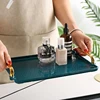 Luxurious Rectangular Storage Tray Plastic Serving Tray with Handle Fruit Snacks Dessert Dinner Plate Tea Tray Food Cosmetic Pan 3