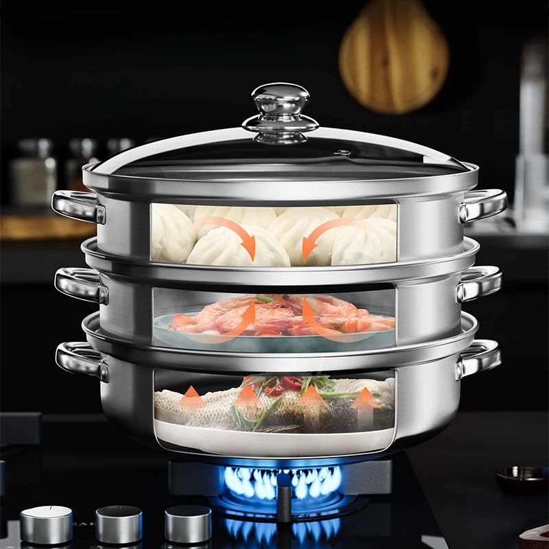 Audecook Padella elettrica con vaporiera 2L, Padella in Ceramica