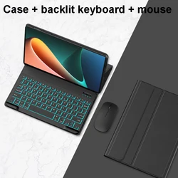 Deluxe Detachable Bluetooth Keyboard Case for Russian keyboard (Black B Backlit)