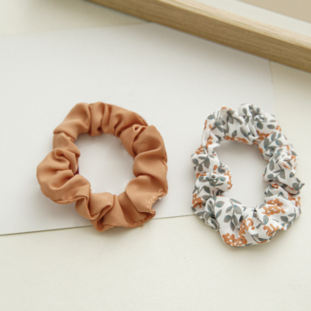 French Hair Scrunchies Elegant Flower Chiffon Women Elastic Hair Rubber Bands Hair Ties Stretch Ponytail Holder