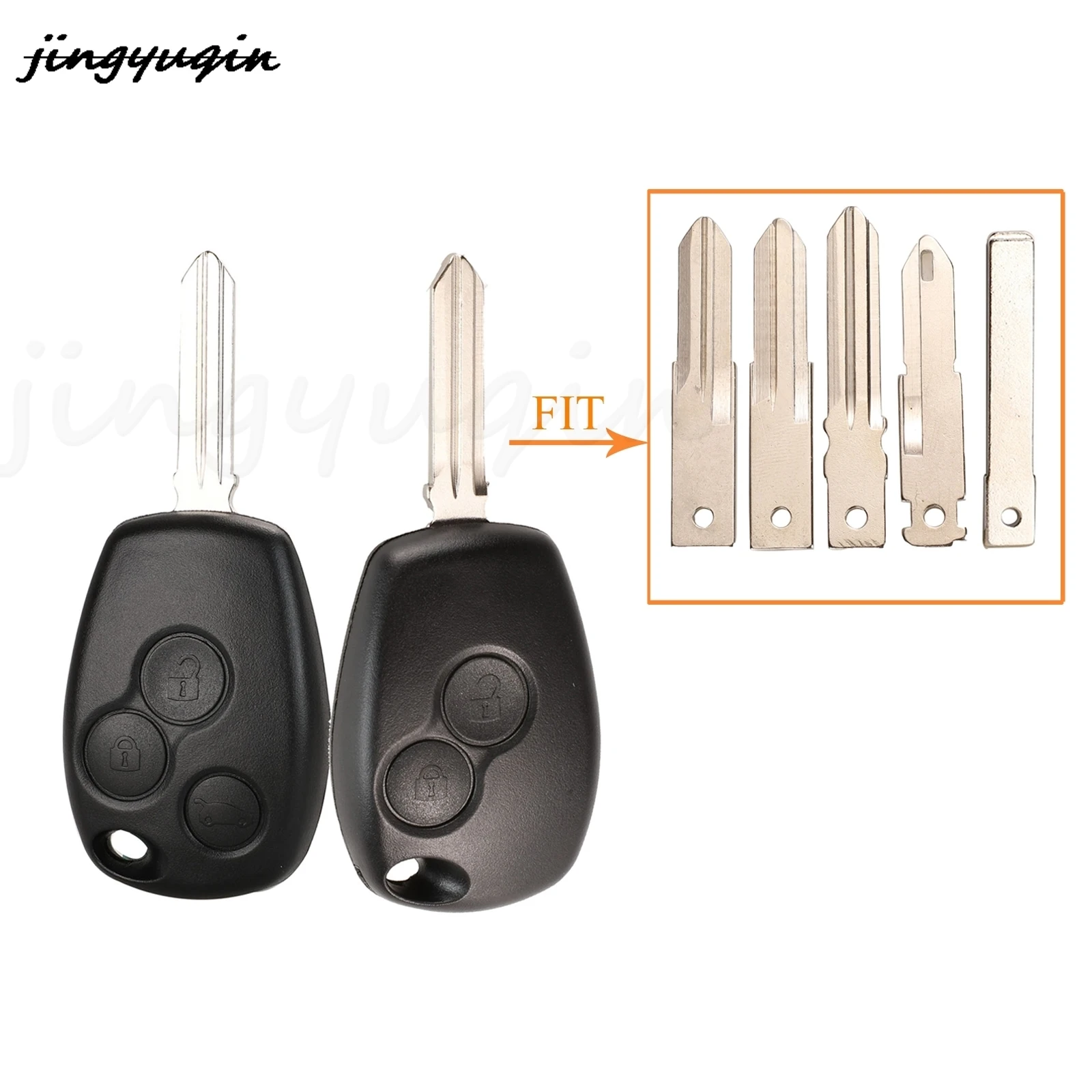 

Jingyuqin 2/3 чехол с кнопками для Renault Megane Modus Espace Laguna Duster Logan Clio Kango Nissan