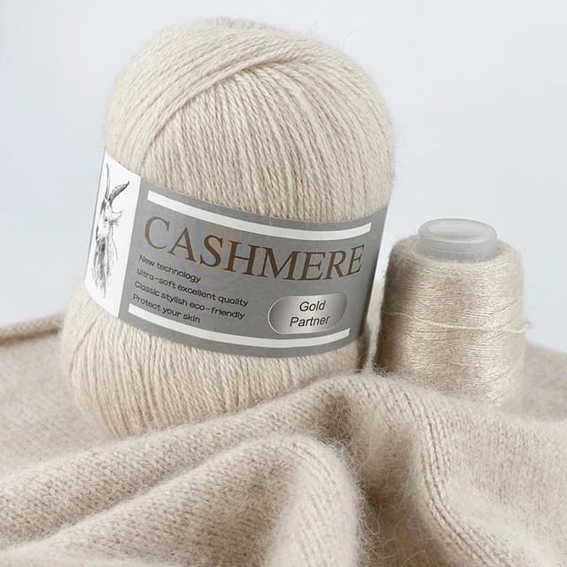 Cashmere Yarn for Crocheting 3-Ply Worsted Pure Mongolian Warm