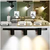 3 color Led Track Light Whole Set 110V 220V COB Spotlights 12W 20W Ceiling Rail Lamp For Clothing Shop Store Home 3