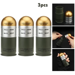 40mm Grenade Replica Collectible Toy with Mini Storage Case and Airsoft Display Decor (3pcs)