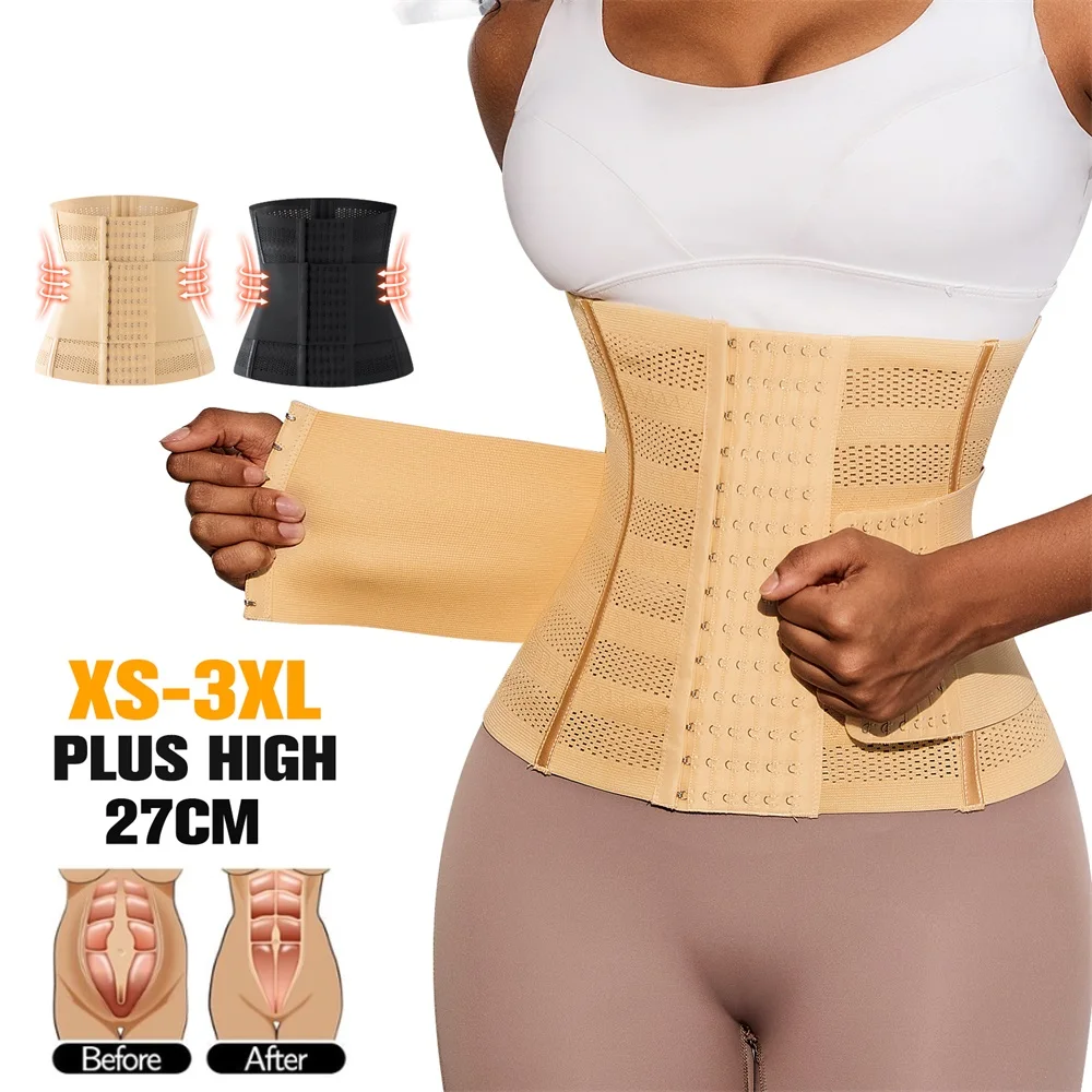 MISTHIN Wasit Trainer 23 27 CM Height Faja Colombianas Slimming Women Thin Bodysuit Shaping Corset Double Belt Tummy Control