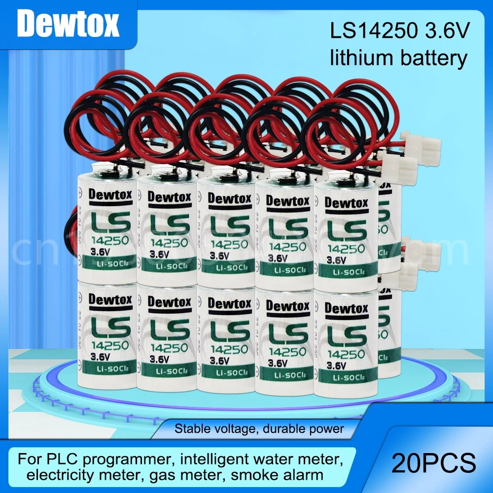 

Новое оригинальное LS14250 LS 14250 1/2AA 3,6 V PLC промышленное автоматическое оборудование, литиевая батарея с разъемом, 20 шт.