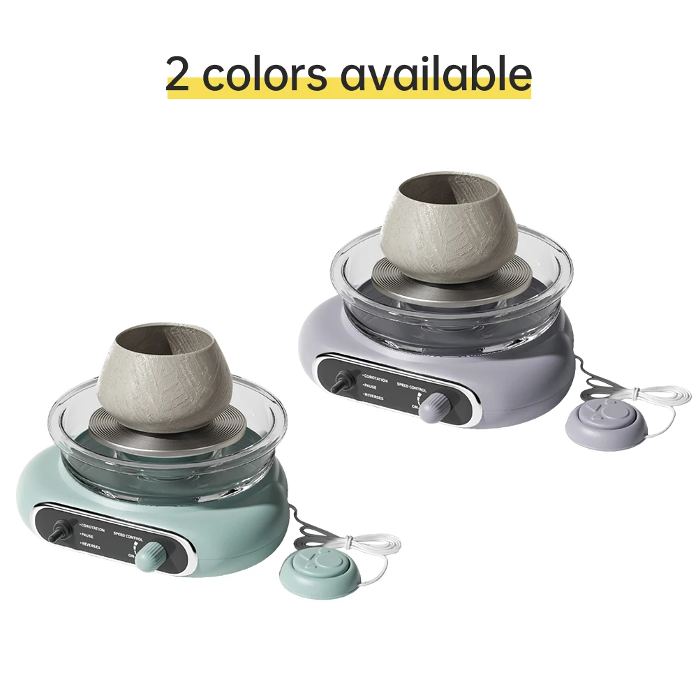 Mini Pottery Wheel Kit For Kids Adults Pottery Clay Art 4.7" Turntable Electric Wheel Petal Speed Control Detachable pottery wheel ceramic tools