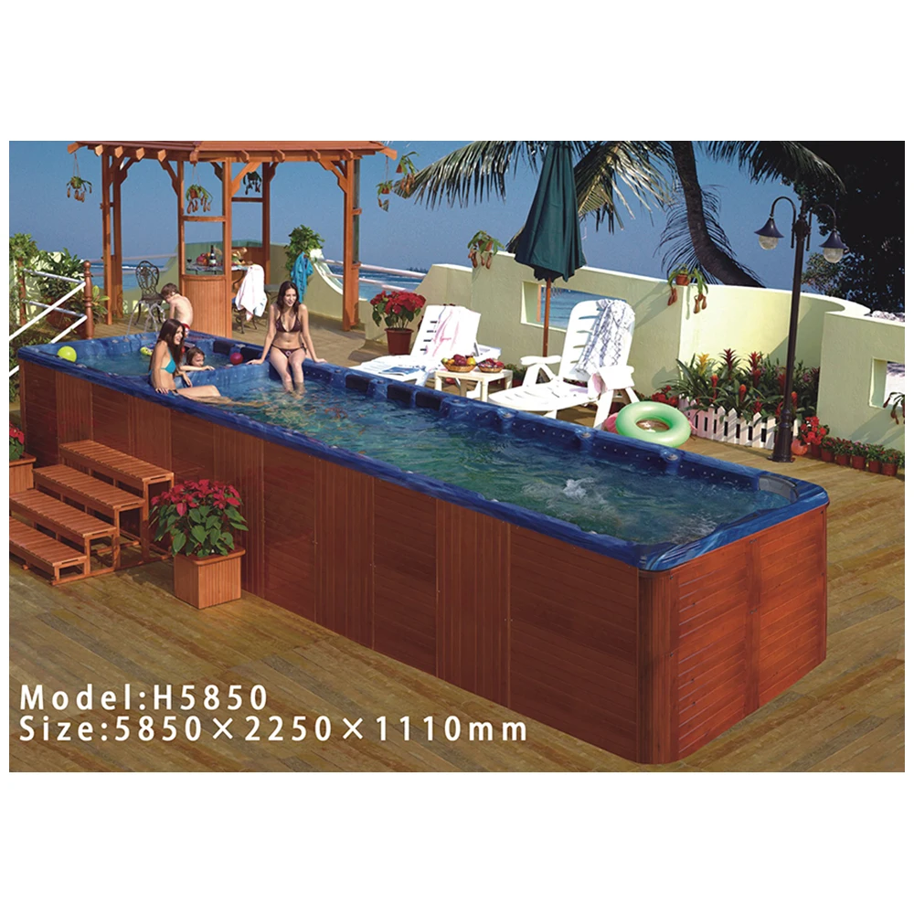 prefabricated pools swim spa enclosure/ hotel swim spa/ jet nozzle outdoor bathtubs massage swimming pool