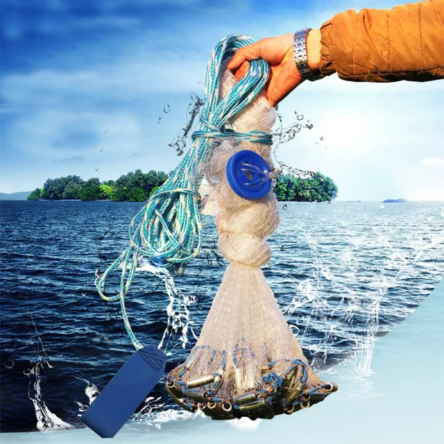 Fishing Cast Net Bait Trap Fish  Fishing Net Usa Style Cast - Fishing  Casting Net - Aliexpress