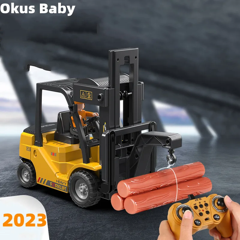

Newest 1:24 RC Forklift Children Toys Remote Control Car Toys For Boys 2.4G Radio RC Cranes Electric RC Construction Truck Toys