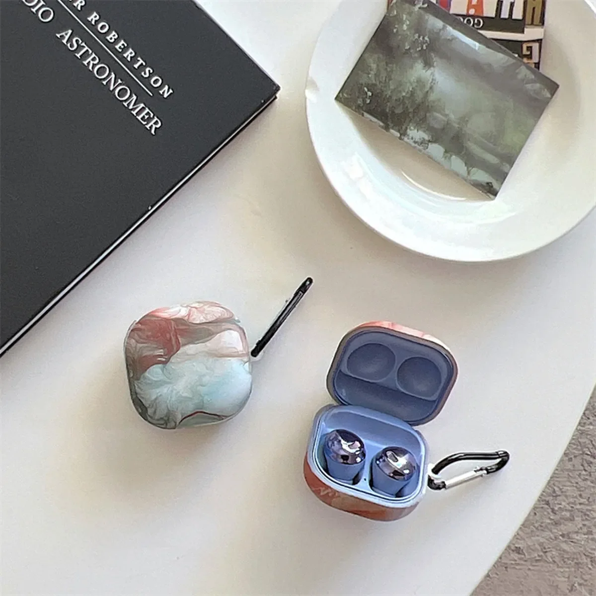 Per Samsung Galaxy Buds Live/Buds Pro/Buds 2/Buds 2 Pro/Buds Fe, Popolare Stile Artistico Adesivi In Cristallo Custodia Protettiva Per Auricolari
