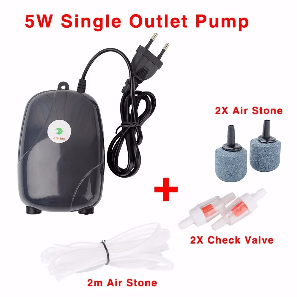 Title 6, Aquarium Air Pump Fish Tank Mini Compressor Sin...