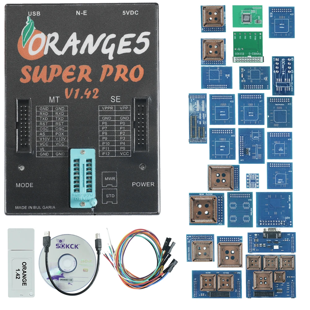 Newest Orange5 1.42 ECU Programmer for Toyota for Suzuki for Hyundai Adds More Ecu Mcu List Program VS Orange 5 Super Pro V1.38