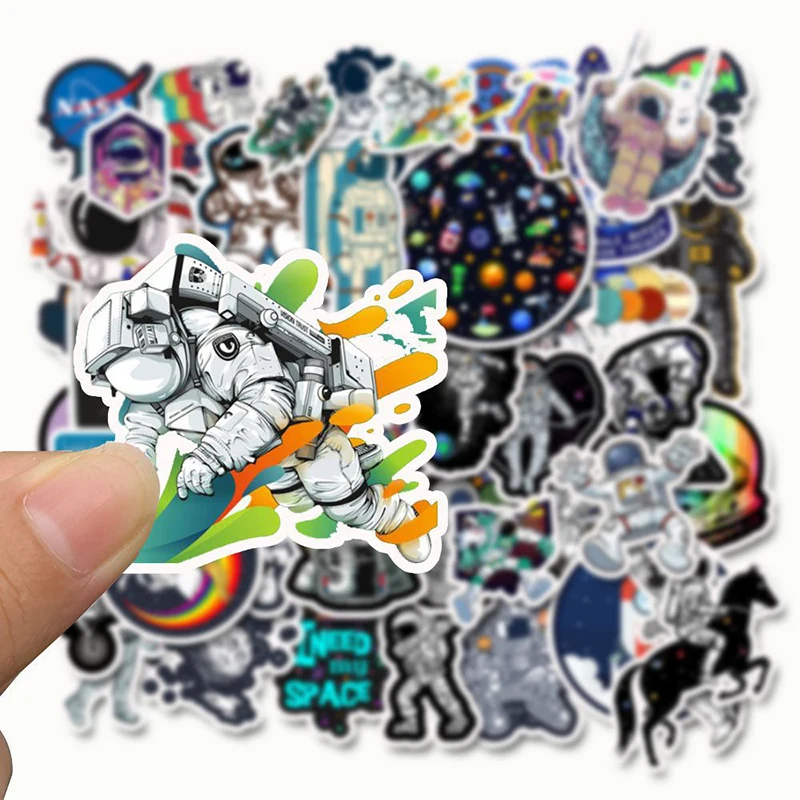 

10/50Pcs Outer Space Graffiti Stickers Astronaut For Luggage Motorcycle Laptop Refrigerator Car Pvc Waterproof Sticker
