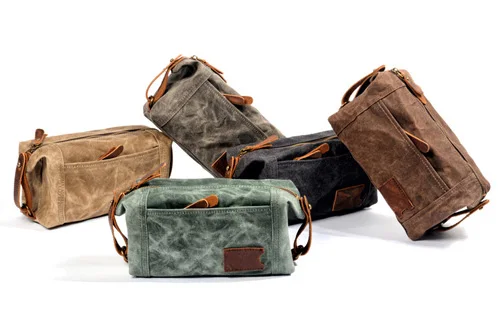 Leather Roll Top Backpack With Pockets