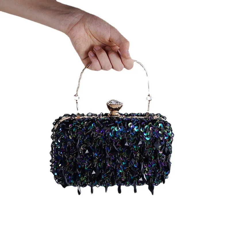 Women Handbag Evening Bags Sequin Beaded Banquet Handbags Clutches Chain Small Shoulder Bag Purses