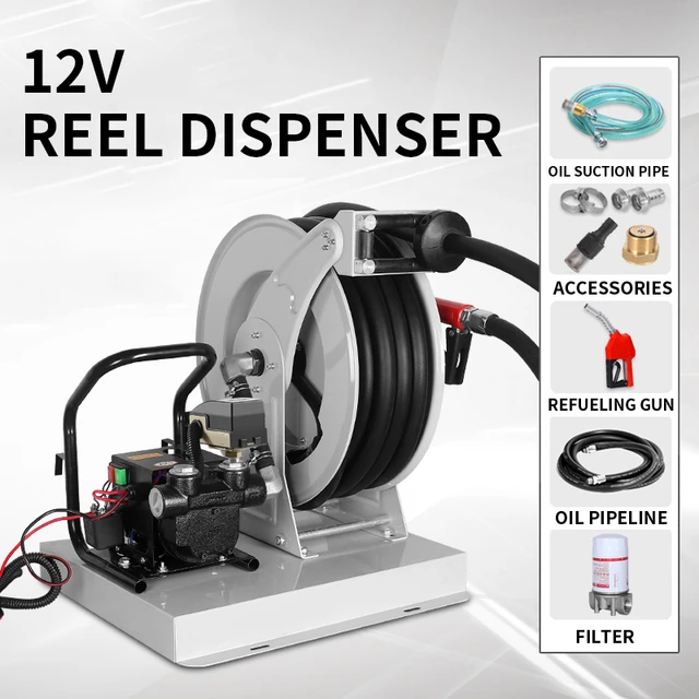 Mini Fuel Dispenser Hose Reel / Diesel Hose Reel with OGM Flow Meter