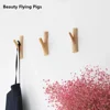 Poplar hook wood wall hanger creative pastoral simplicity wood coat rack hanger Mural Wallets nastennaya Wallets wall hooks 1