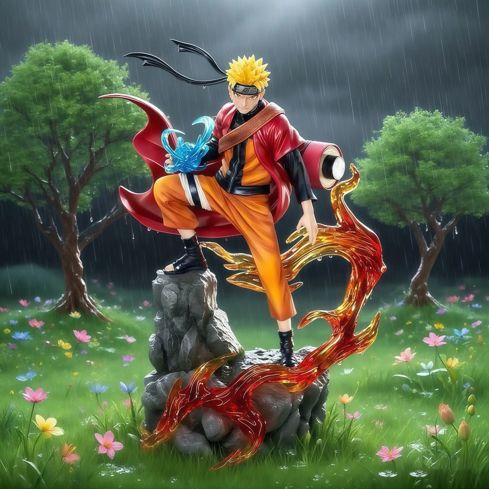 Naruto Anime Figure: Uzumaki & Sasuke PVC Statue - Desktop Ornament & Collectible Gift