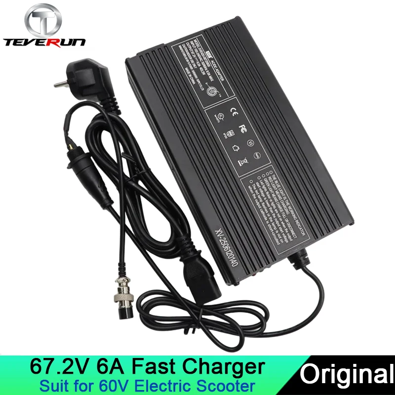 Teverun Fighter 11/11+ 67,2V 6A Schnellladegerät für Fighter Mini Pro/Blade GT/GT+ II/Mini Ultra Scooter 3-Pin Netzteil