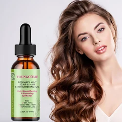 Rosemary Mint Nourishing Hair Growth Oil - Moisturizing & Glossy Organic Hair Care - 30ml
