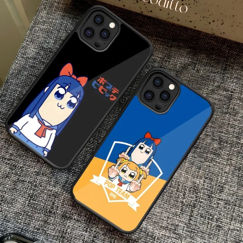 Custodia Per Telefono Pop Team Epic Pipi Anime Per Iphone 14 13 12 11 Pro Max Mini 7 8 6 Plus Se Xr X Xs 2020 Fundas Shell Pc + Tpu Cover